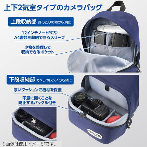 HAKUBA ハクバ 2ODCDP03NV OUTDOOR PRODUCTS（アウトドアプロダクツ） カメラデイパック03 ネイビー_3