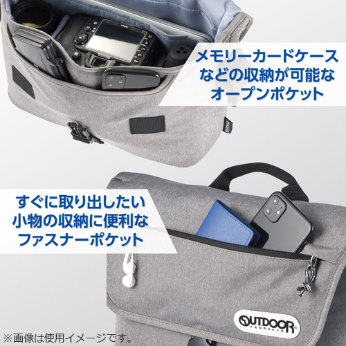 HAKUBA ハクバ 2ODCSB05HG OUTDOOR PRODUCTS（アウトドアプロダクツ） カメラショルダーバッグ 05 ヘザーグレー_3
