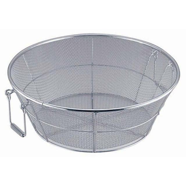 ★超特大★本間冬治工業 ステンレスざる 本間冬治工業 18-8 ステンレス 盆ざる 33cm - 調理器具のSHOKUBI
