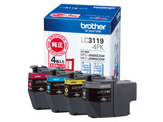 brother ブラザー 純正 インクカートリッジ大容量タイプ お徳用4色パック LC31194PK