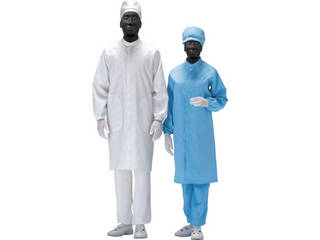 MIDORI ANZEN ミドリ安全 男女共用コート クリーンウェア ブルー Lサイズ C3560B-Lの通販は 6,192円