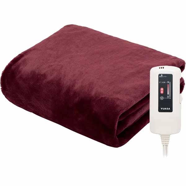 YUASA ユアサプライムス YCB-PF60E(R)掛け敷き兼用電気毛布[188×130cm]ボルドーの通販は 8,325円