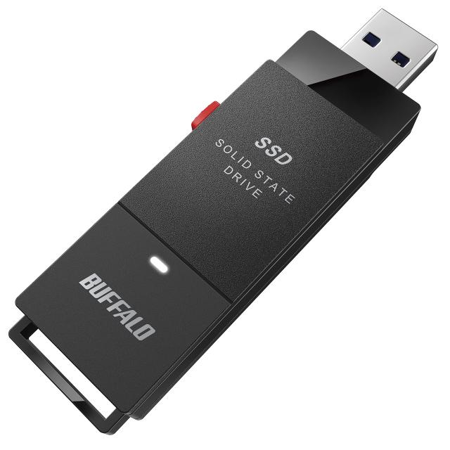 BUFFALO バッファロー 500GB USB 3.2(Gen1)対応ポータブルSSD ケーブルレス 直挿し SSD-PUT500U3BC/D