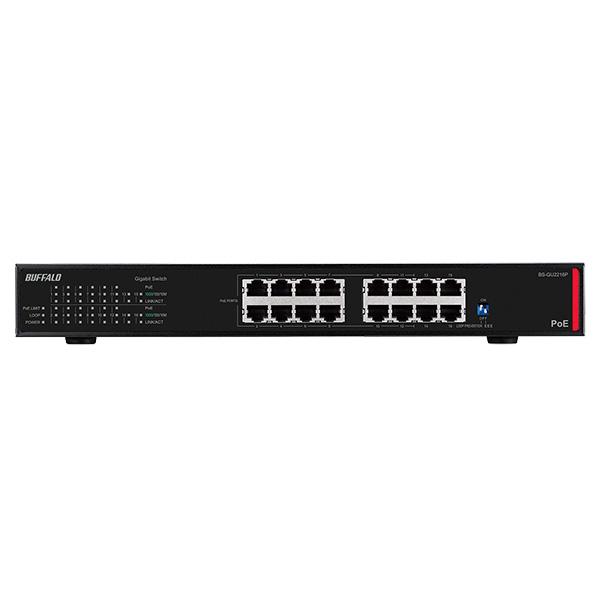 BUFFALO バッファロー 法人向け レイヤー2 Giga アンマネージPoEスイッチ 16ポート 最長5年保証 BS-GU2216P_1