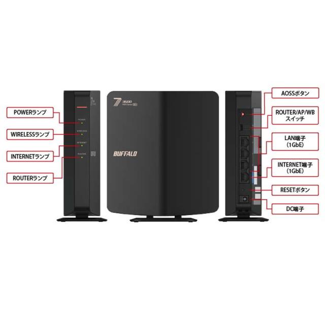 BUFFALO バッファロー Wi-Fi 7(11be)対応デュアルバンドWi-Fiルーター