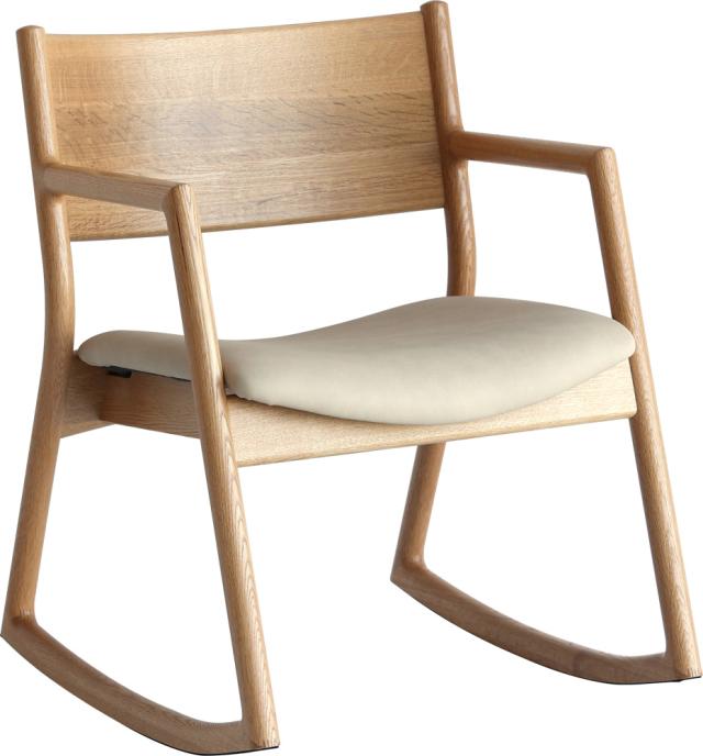 ICHIBA 市場 ロッキングアームチェア U-La 伽羅色×白練  UL-RC-N-BR-46の通販は