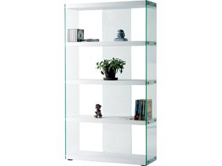 東谷 ROOM ESSENCE グラスシェルフ HAB-624WH