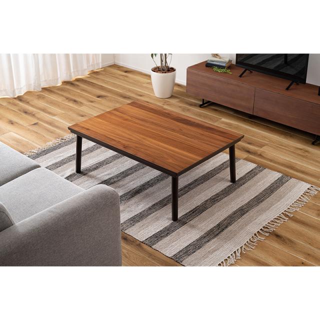 東谷 ROOM ESSENCE 天板105×75cm カーボンフラットヒーターこたつ ウォールナット KT-303 シンプルモダン 天然木_12