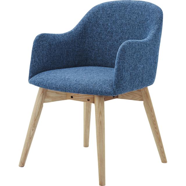 東谷 ROOM ESSENCE Karameri カラメリ ファブリック ダイニングチェア ミーティング OA ブルー KRM-010BL