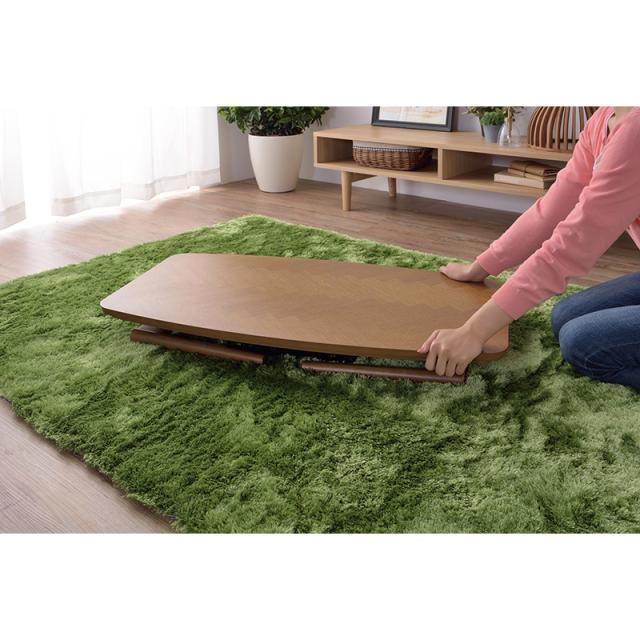 東谷 ROOM ESSENCE 天板90×50cm 天然木おしゃれこたつテーブル 折れ脚 KT-111 ヘリンボーン 木目 センターテーブル_10