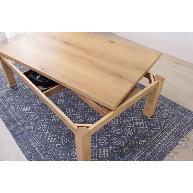 東谷 ROOM ESSENCE 日本製 天板135×80cm 天然木 継脚こたつ KTJ-135 ナチュラル_10