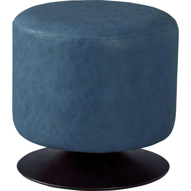 東谷 あづまや Rota ローテ 360度回転式 ラウンドスツール 1脚 ソフトレザー ネイビー PC-505NVの通販は 8,399円