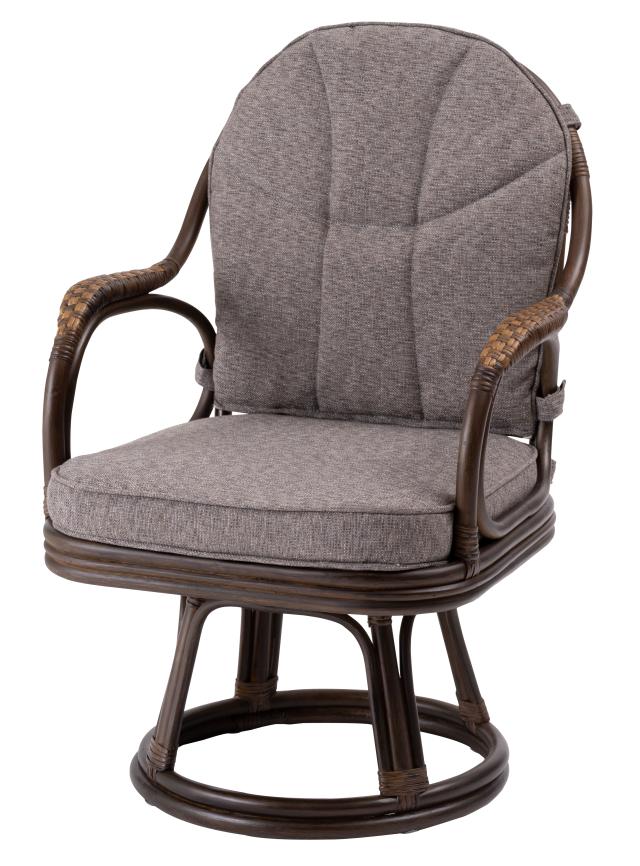 東谷 あづまや 【組立品】ラタン回転チェア グレー　NRS-440GYの通販は