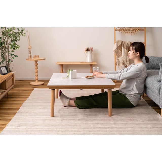 東谷 ROOM ESSENCE 天板105×75cm カーボンフラットヒーターこたつ ねじこみ式継ぎ脚付き KT-304NA_19