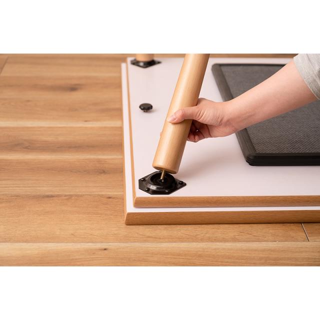 東谷 ROOM ESSENCE 天板105×75cm カーボンフラットヒーターこたつ ねじこみ式継ぎ脚付き KT-304NA_6