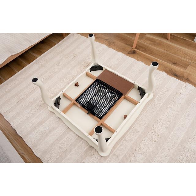 東谷 ROOM ESSENCE 天板70×70cm 猫脚こたつ 正方形 ホワイト KT-411WH センターテーブル_10