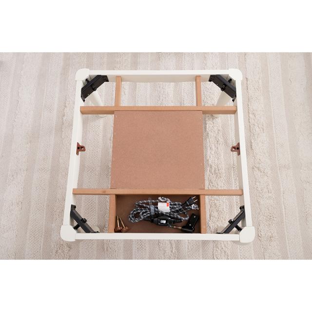 東谷 ROOM ESSENCE 天板70×70cm 猫脚こたつ 正方形 ホワイト KT-411WH センターテーブル_12
