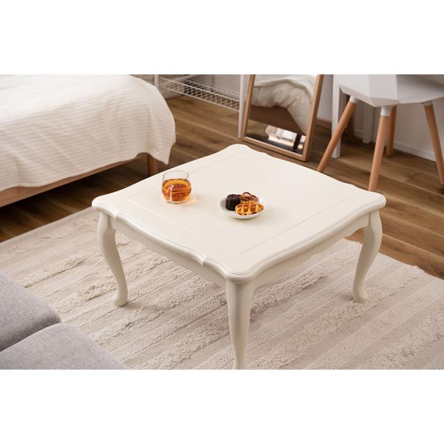 東谷 ROOM ESSENCE 天板70×70cm 猫脚こたつ 正方形 ホワイト KT-411WH センターテーブル_14