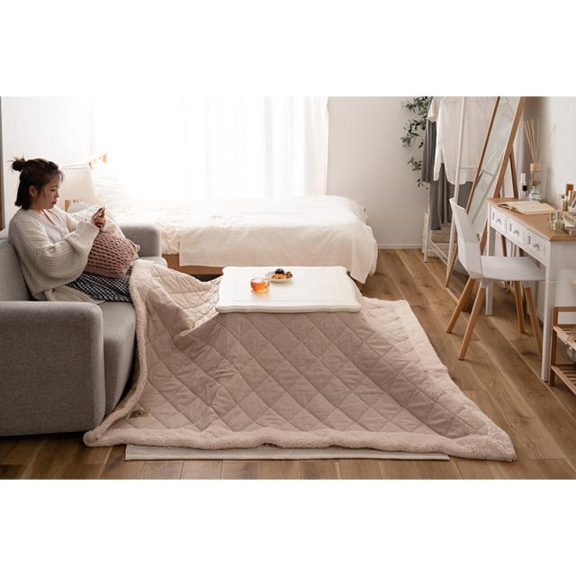 東谷 ROOM ESSENCE 天板70×70cm 猫脚こたつ 正方形 ホワイト KT-411WH センターテーブル_17