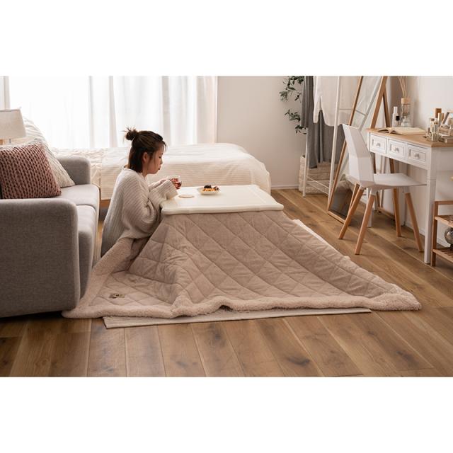 東谷 ROOM ESSENCE 天板70×70cm 猫脚こたつ 正方形 ホワイト KT-411WH センターテーブル_18