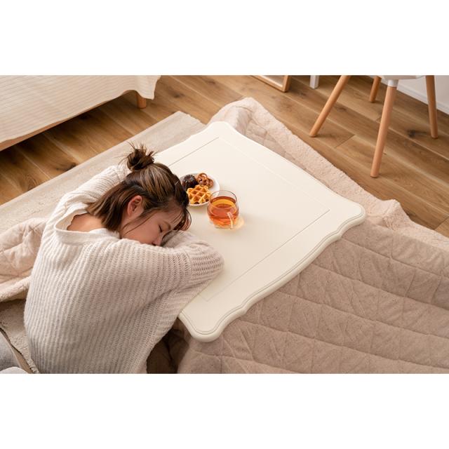 東谷 ROOM ESSENCE 天板70×70cm 猫脚こたつ 正方形 ホワイト KT-411WH センターテーブル_19