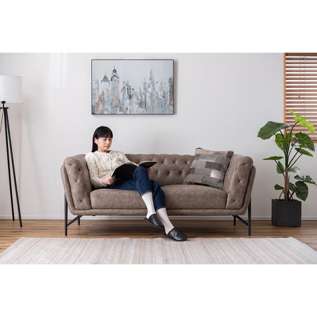 東谷 ROOM ESSENCE アンティーク調 ソファ 2人掛け グレー HS-71GY_15