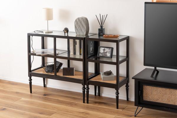 東谷 ROOM ESSENCE オープンシェルフ ブラック PM-513BK_3