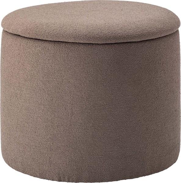 東谷 ROOM ESSENCE ラウンド収納スツール グレージュ MYS-605GYB