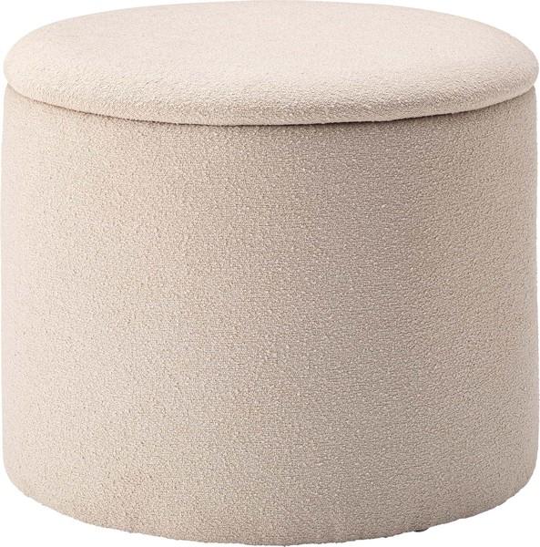 東谷 ROOM ESSENCE ラウンド収納スツール ベージュ MYS-605BE