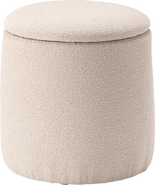 東谷 ROOM ESSENCE ラウンド収納スツール ベージュ MYS-604BE