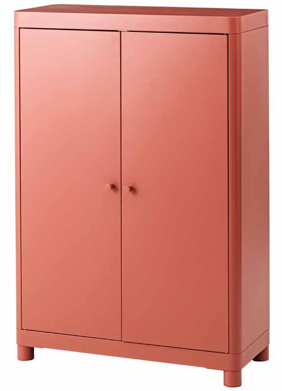 東谷 ROOM ESSENCE シンプルモダン スチールチェスト コーラルピンク TPN-50CPK