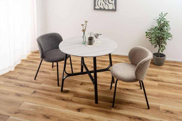 東谷 ROOM ESSENCE ラウンドテーブル ライトグレー PT-787LGY