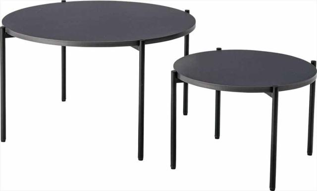 東谷 ROOM ESSENCE ラウンド ネストテーブル ダークグレー COU-002DGY