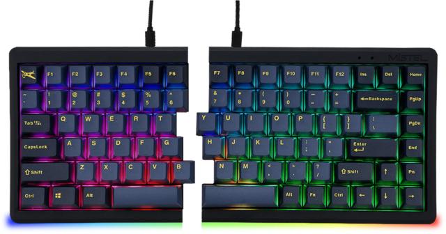 Mistel ミステル MD770 RGB BT エルゴノミック メカニカルキーボード 左右分離型 (英語配列/茶軸) ML-MD770RBT-U-BR/BKの通販は 18,493円