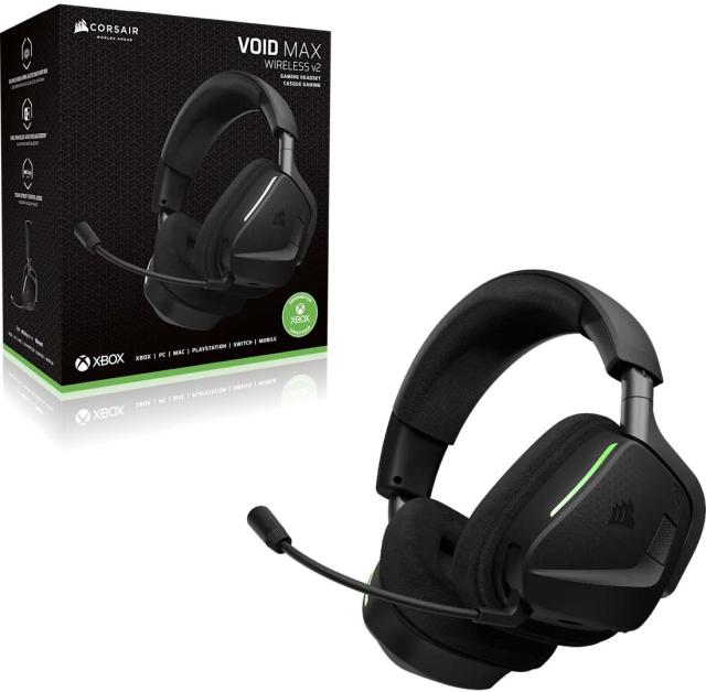 CORSAIR コルセア VOID v2 MAX ワイヤレス Bluetooth ゲーミングヘッドセット 2.4GHz・Dolby Atmos カーボン CA-9011381-WW_1