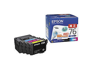 EPSON エプソン 【純正】ビジネスインクジェット用 大容量インクカートリッジ/4色パック IC4CL76