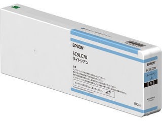 EPSON エプソン SureColor用 インクカートリッジ/700ml(ライトシアン) SC9LC70