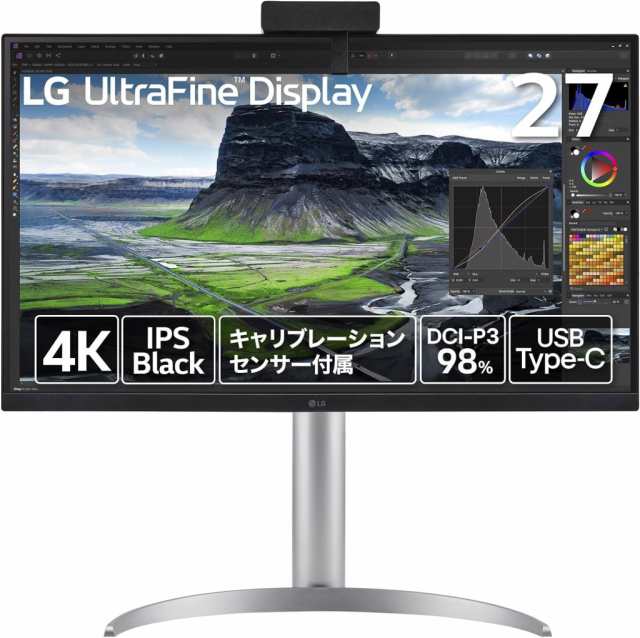 LG Electronics Japan 27インチ4K液晶ディスプレイ (3840x2160/IPS/PD90W/チルト//高さ調整/ピボット/3年保証) 27UQ85RV-W