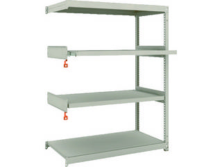TRUSCO/トラスコ中山 【代引不可】M1.5型軽中量棚 1160×595×1500 2段 スライド2段 連結 M1.5-5462M2Bの通販は 42,992円
