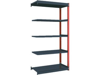 TRUSCO/トラスコ中山 【代引不可】軽量ボルトレス棚TSUG型 連結タイプ 900×490×H1800 TSUG100-63S-5B-BKの通販は