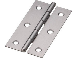 TRUSCO トラスコ中山 スチール製薄口普通蝶番 生地仕上げ 全長76.0mm (10個入) 550-76N
