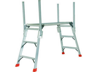 TRUSCO トラスコ中山 【代引不可】手掛り棒付足場台 1000×400×H850 TDWT910-TE