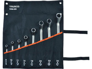 TRUSCO トラスコ中山 45°両口めがねレンチセット(8本組) TRM-8S