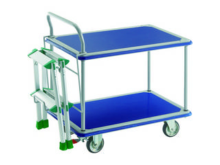 TRUSCO/トラスコ中山 【代引不可】ドンキーカート 2段式片袖タイプ740×480 S付 TAF-2付 304NS-TAF2の通販は