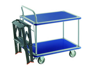 TRUSCO/トラスコ中山 【代引不可】ドンキーカート 2段式片袖タイプ810×510 S付 TSAF-2BK付 304NS-TSAF2-BKの通販は