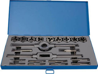 TRUSCO/トラスコ中山 メートルネジ用ハンドタップ、ダイスセット(並目)M3-M16 THTD-CSET
