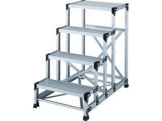 TRUSCO/トラスコ中山 【時間帯指定不可】アルミ合金製作業台 4段 高さ1.00m 天板600×400 TSF-4610