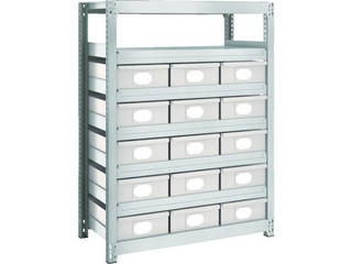 TRUSCO/トラスコ中山 【代引不可】M2型軽中量棚 H1200 スチール引出付 大X15 M2-4347-B15の通販は