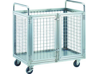 TRUSCO/トラスコ中山 【代引不可】ステンレス製網台車 1200X750XH960 観音開き SUAD1-1275の通販は