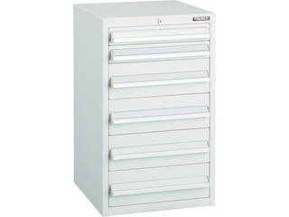 TRUSCO/トラスコ中山 【代引不可】LVR型キャビネット 392×412×H660 引出6段 ホワイト LVR-662W
